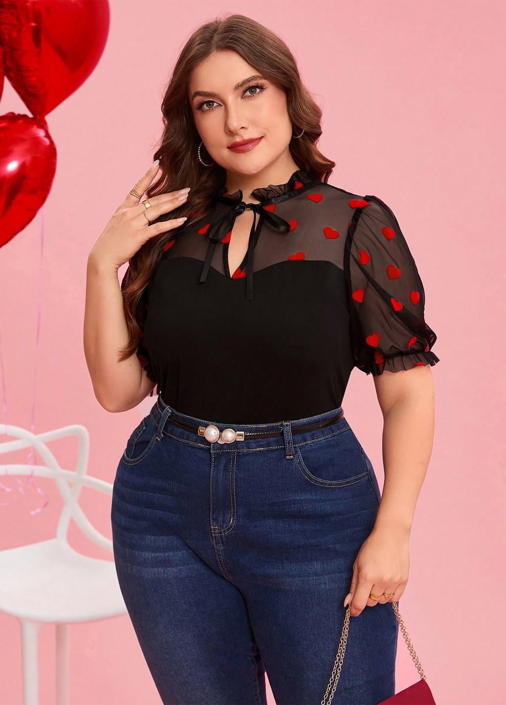 Чёрная блуза SHEIN