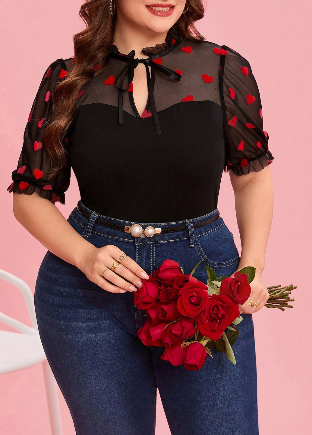 Чёрная блуза SHEIN