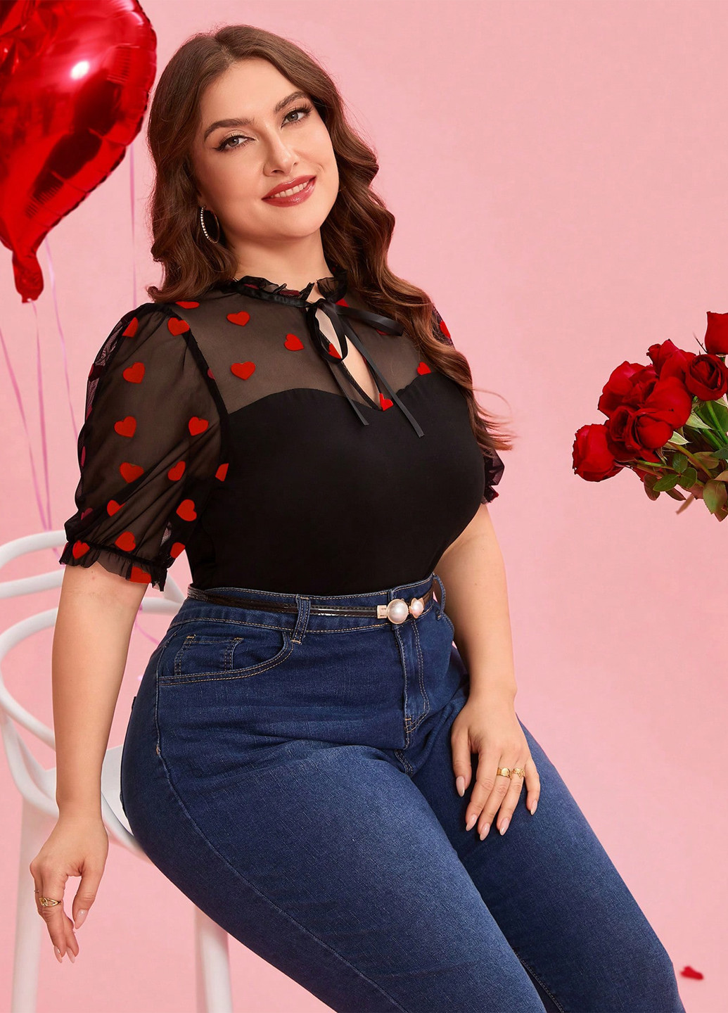 Чёрная блуза SHEIN