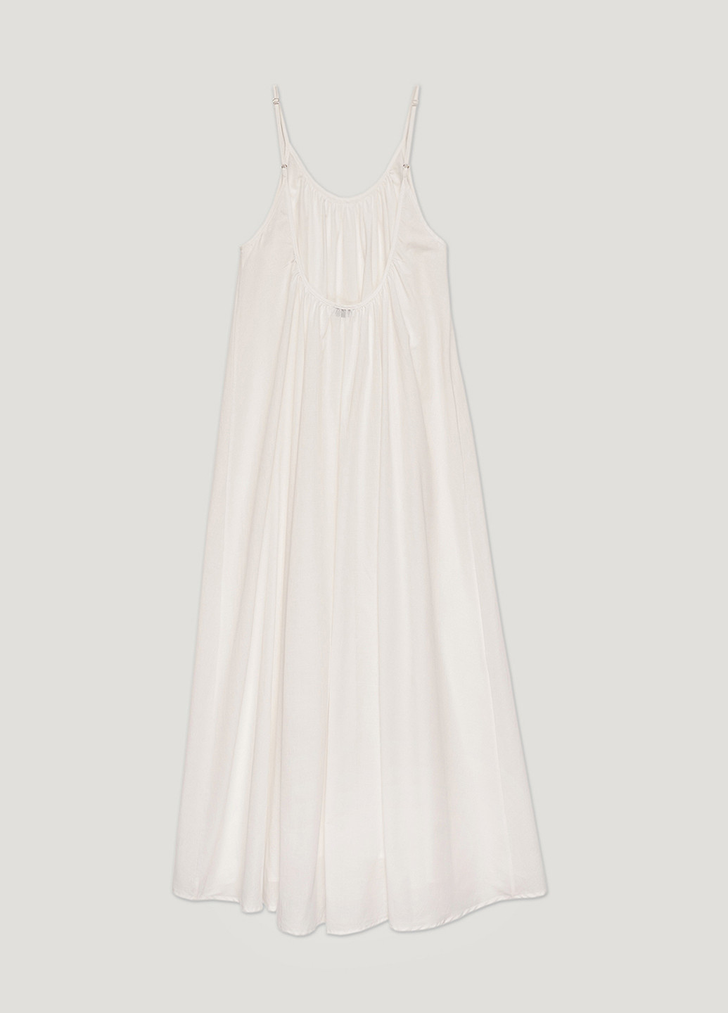 Молочное кэжуал платье с открытой спиной JUL однотонное