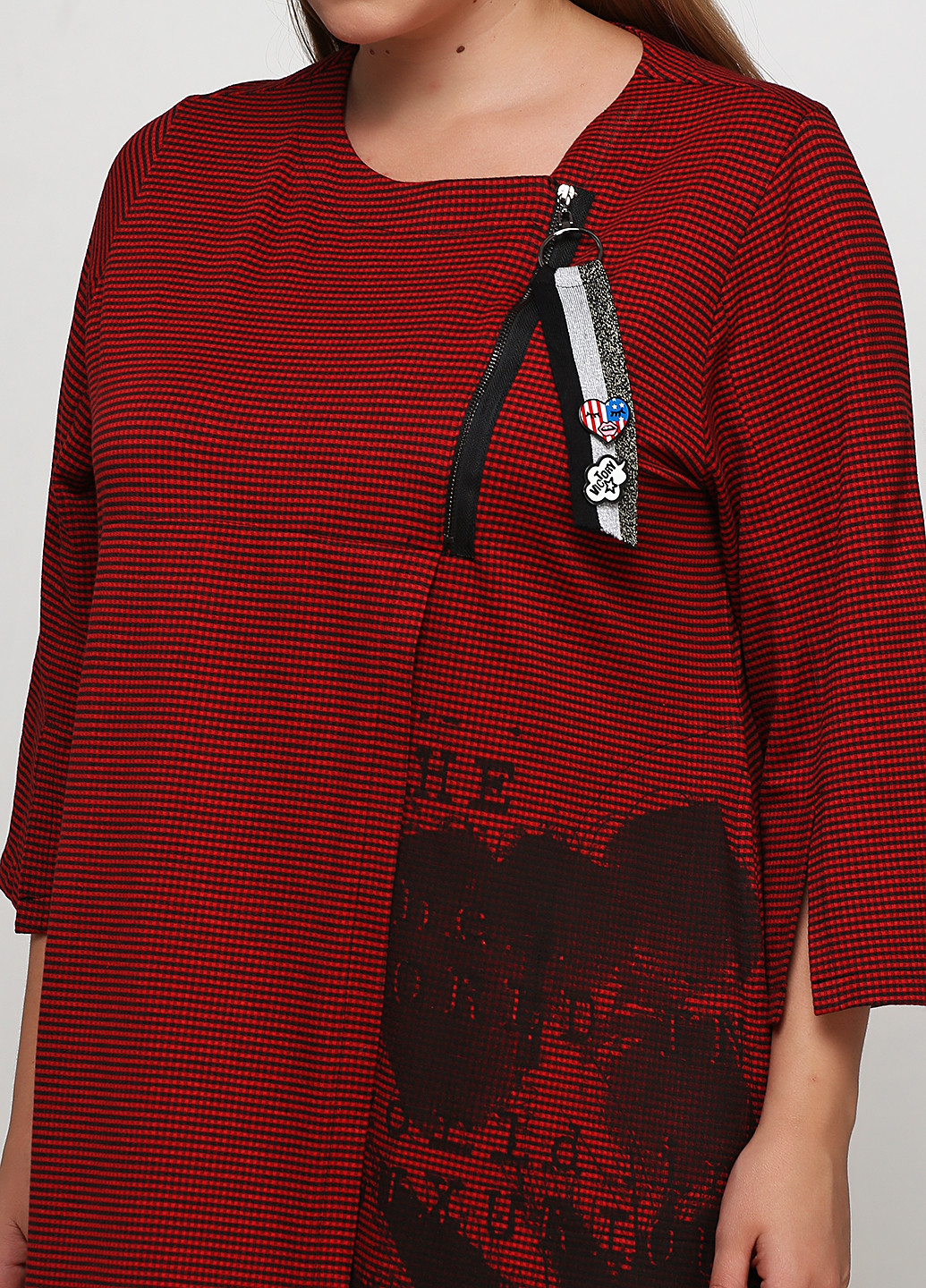 Червона кежуал сукня Darkwin з геометричним візерунком