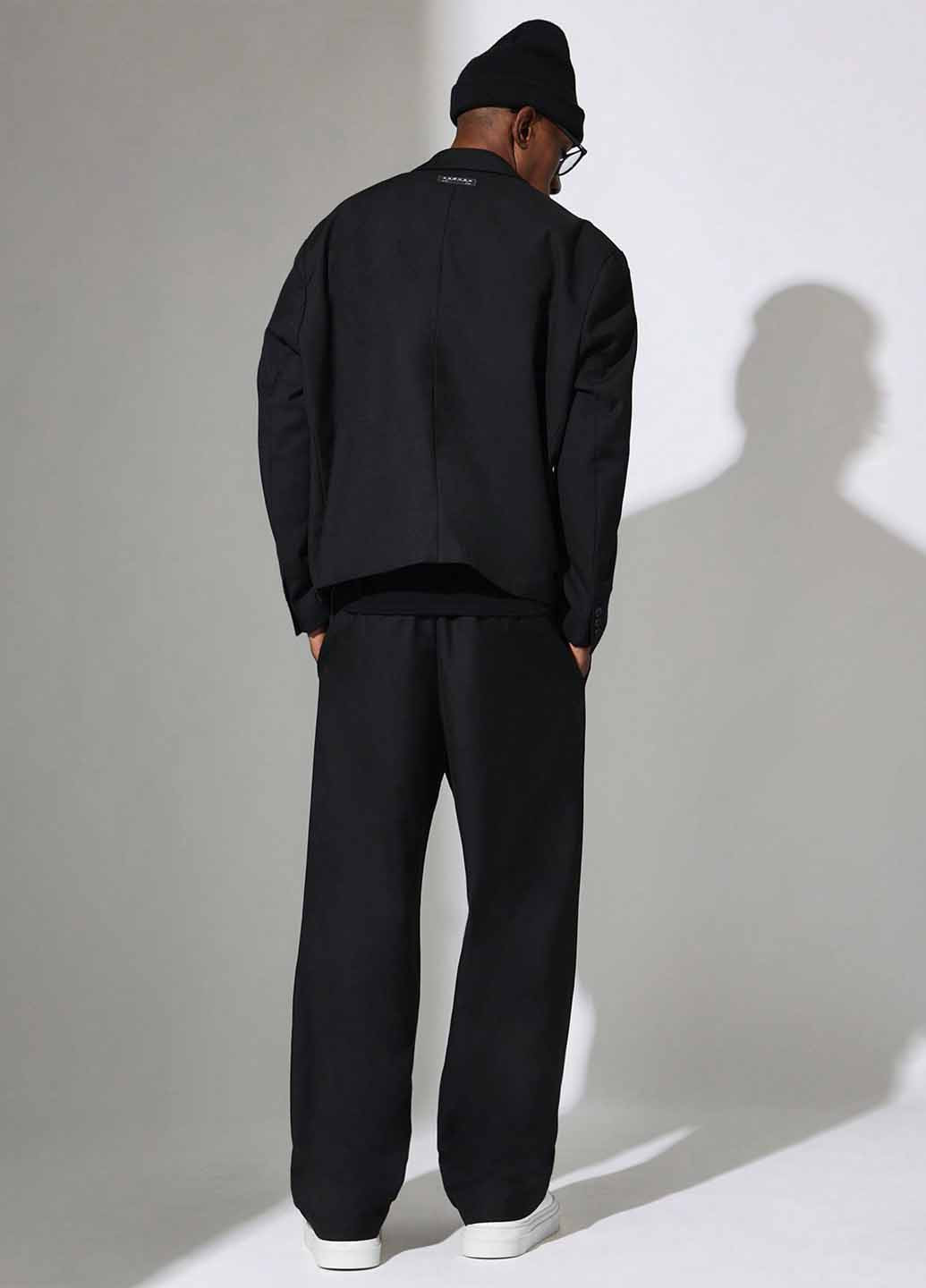 Чорний демісезонний костюм (піджак, штани) брючний SHEIN