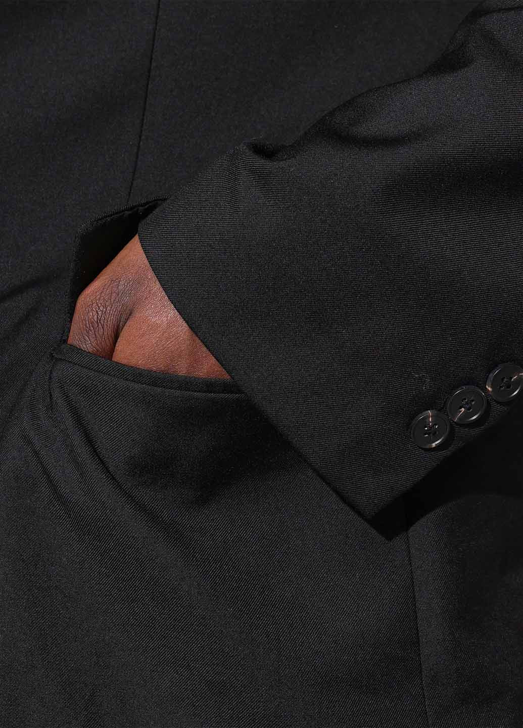 Чорний демісезонний костюм (піджак, штани) брючний SHEIN