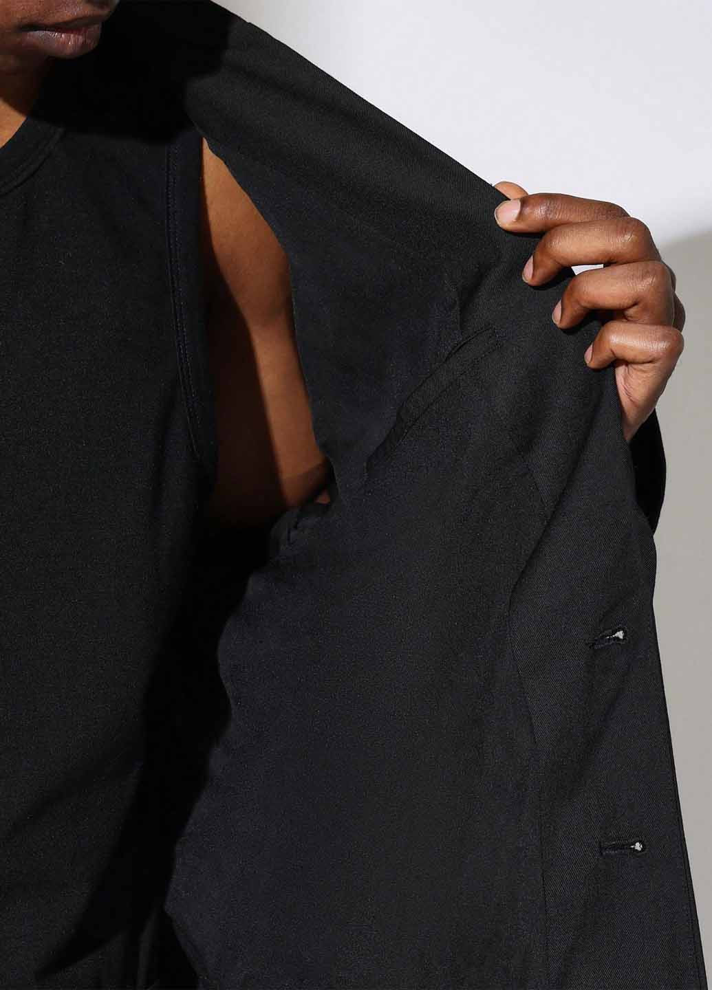 Чорний демісезонний костюм (піджак, штани) брючний SHEIN