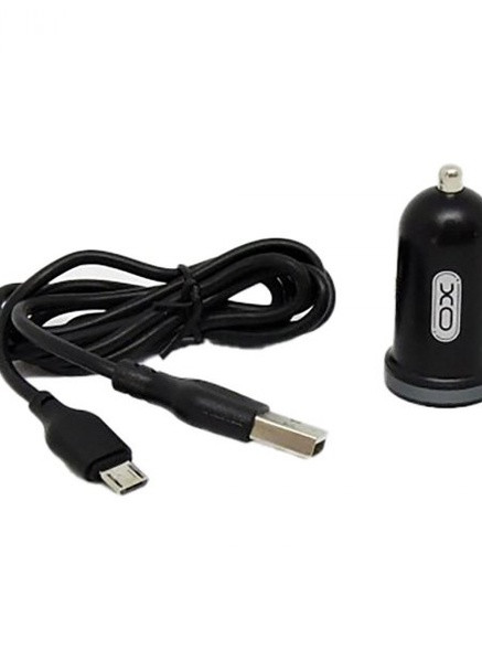 Автомобильное зарядное устройство 2USB 2.1A micro-USB Черный XO tz08 (254968660)