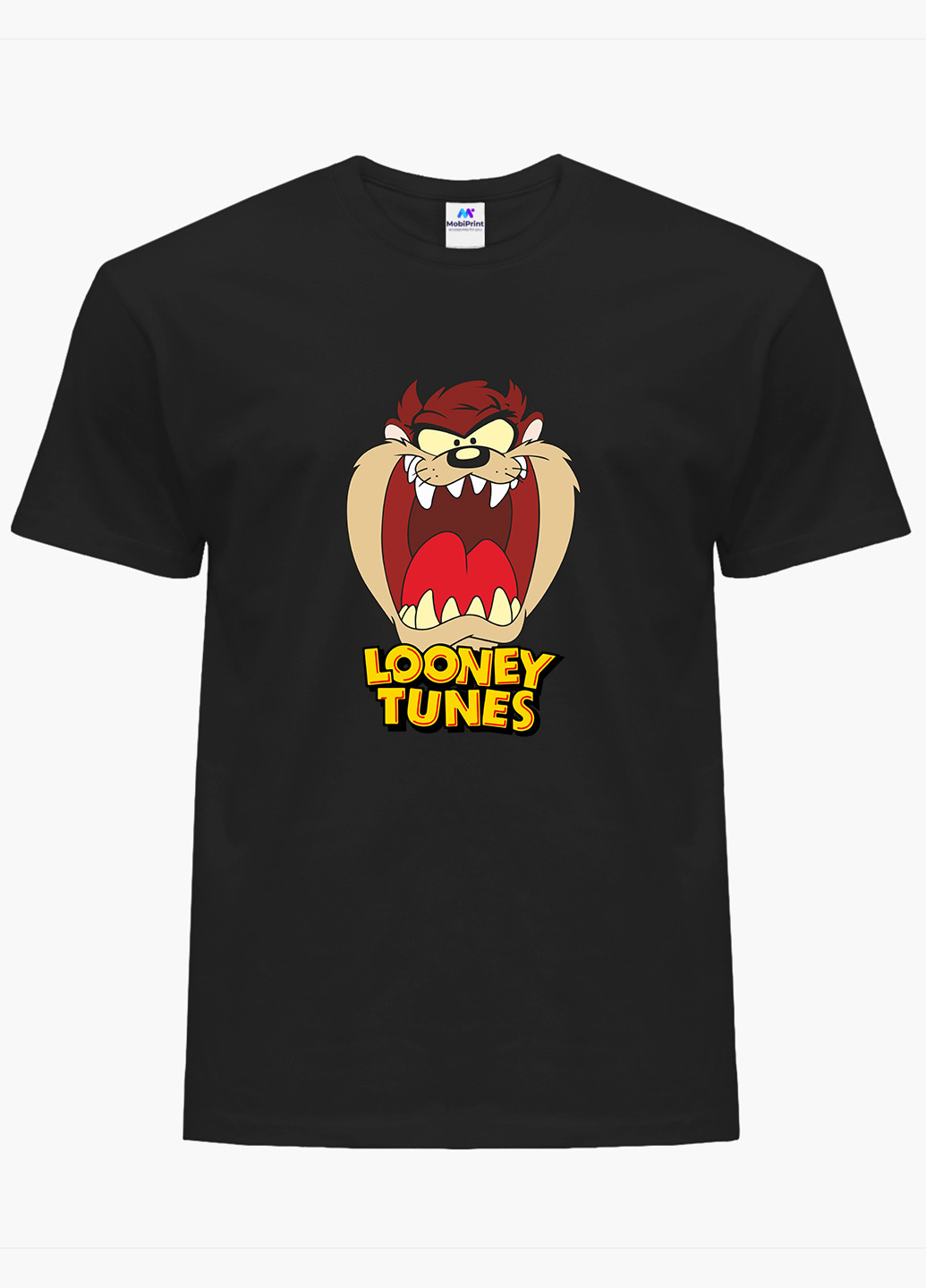Чорна демісезон футболка жіноча таз луні тюнз (taz looney tunes) (8976-2874) xxl MobiPrint