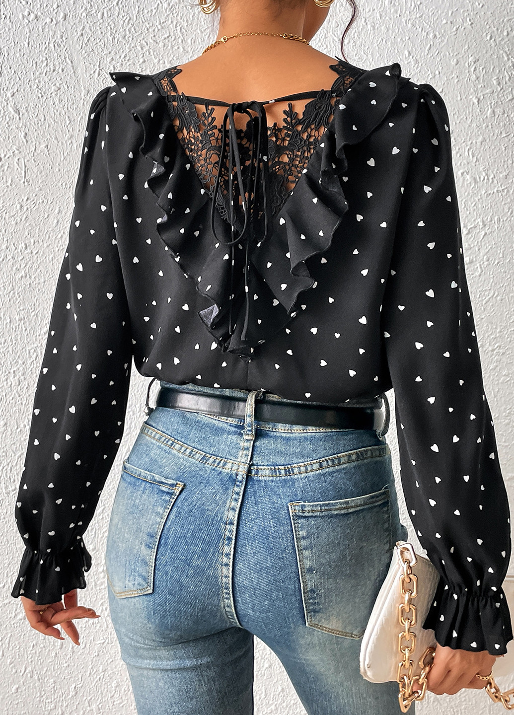 Чёрная блуза SHEIN