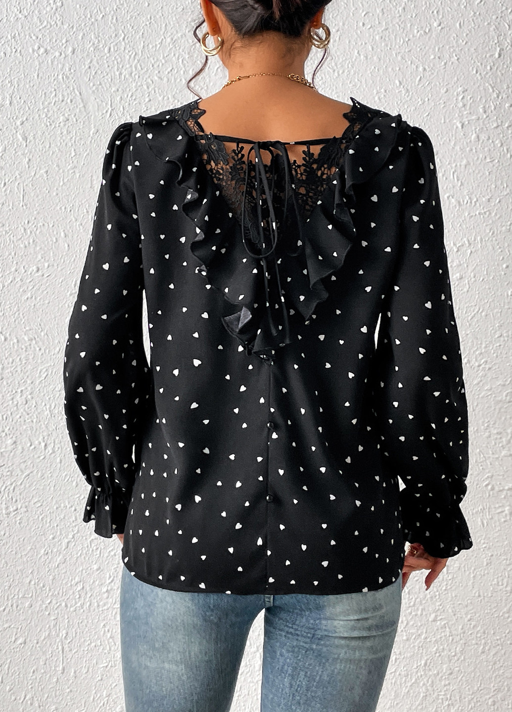 Чёрная блуза SHEIN