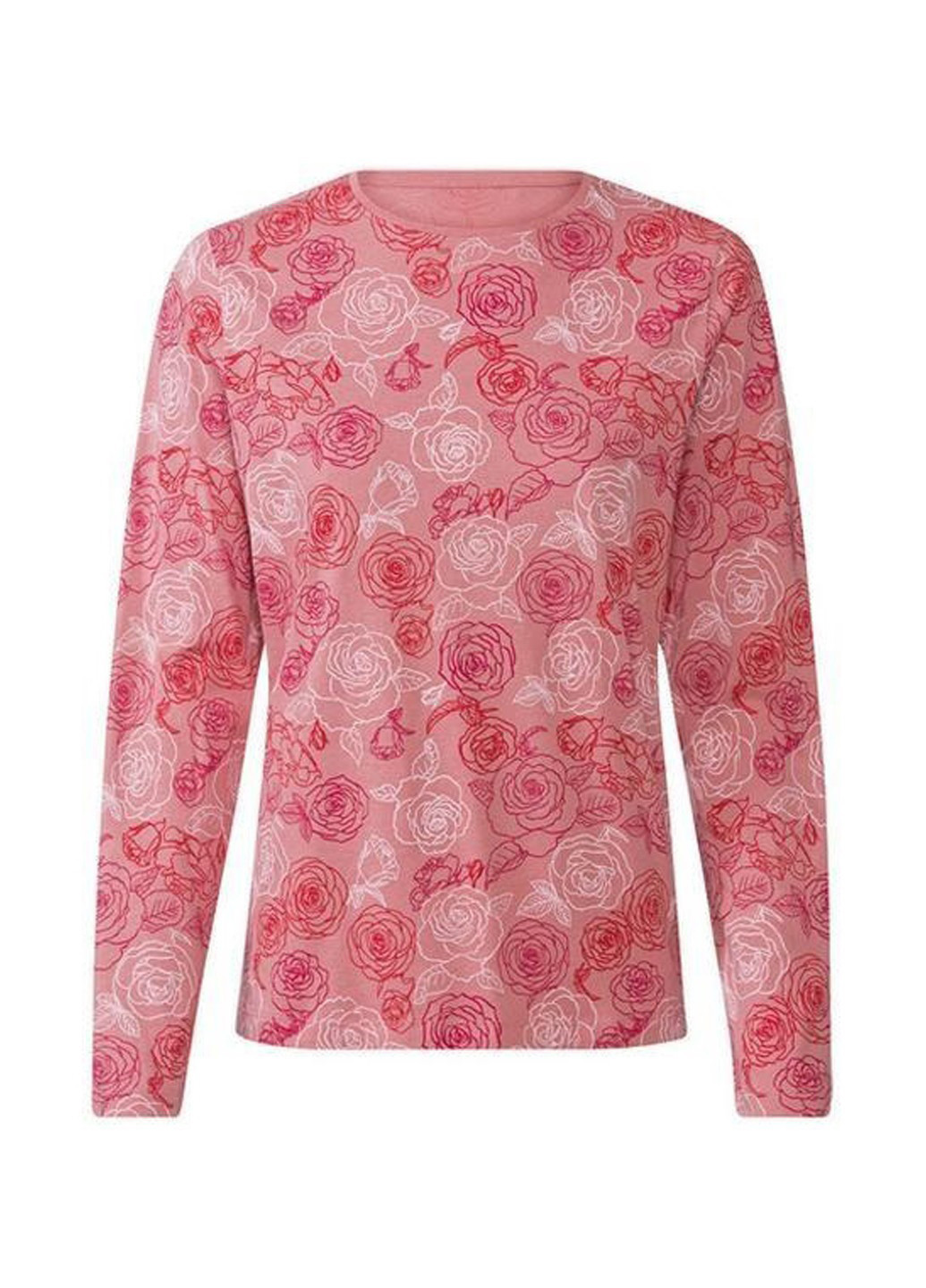 Темно-розовая всесезон пижама (лонгслив, брюки) лонгслив + брюки Esmara