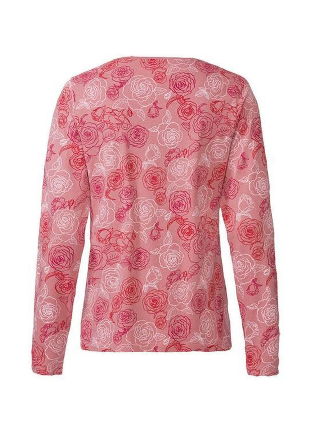 Темно-розовая всесезон пижама (лонгслив, брюки) лонгслив + брюки Esmara