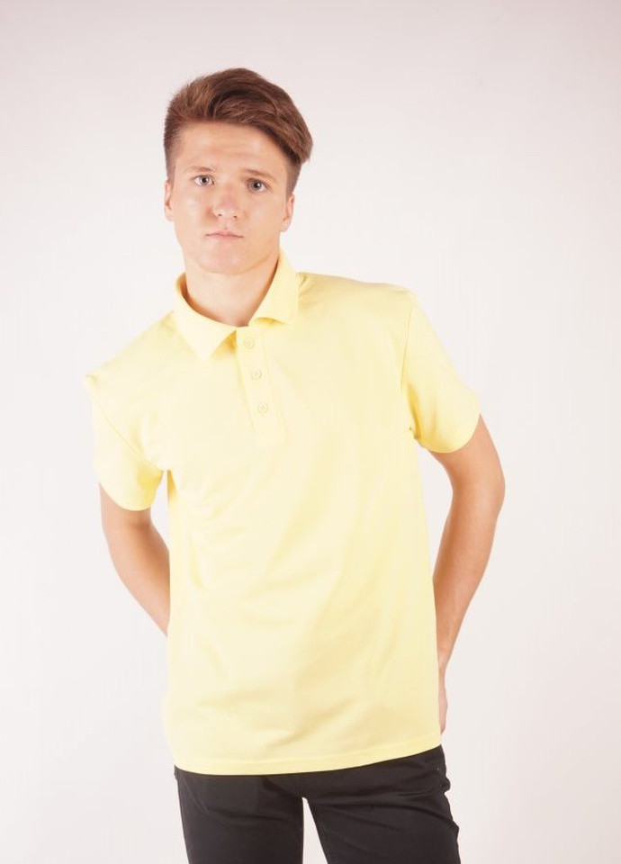Желтая футболка-футболка поло мужская для мужчин TvoePolo однотонная