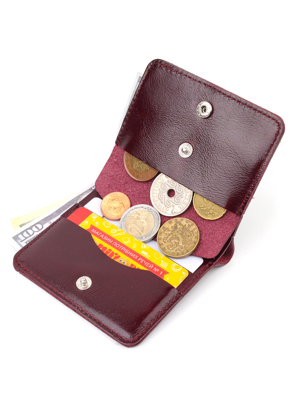 Жіночий шкіряний гаманець 9,3х9,5х1,3 см Shvigel (255710676)