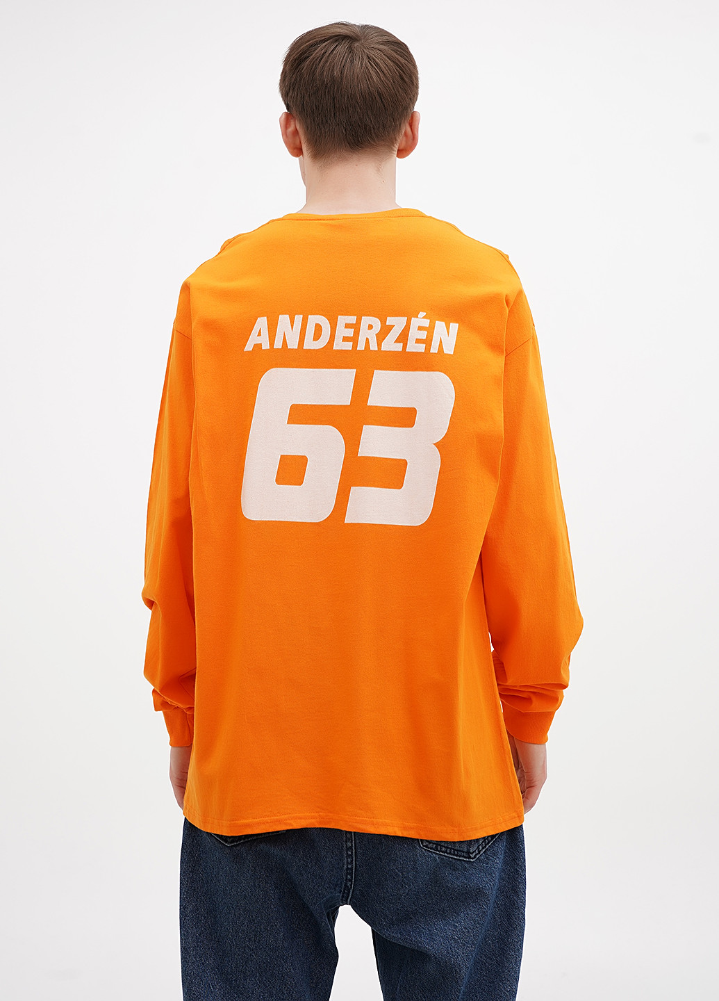 Оранжевый демисезонный кэжуал лонгслив Hanes с надписями