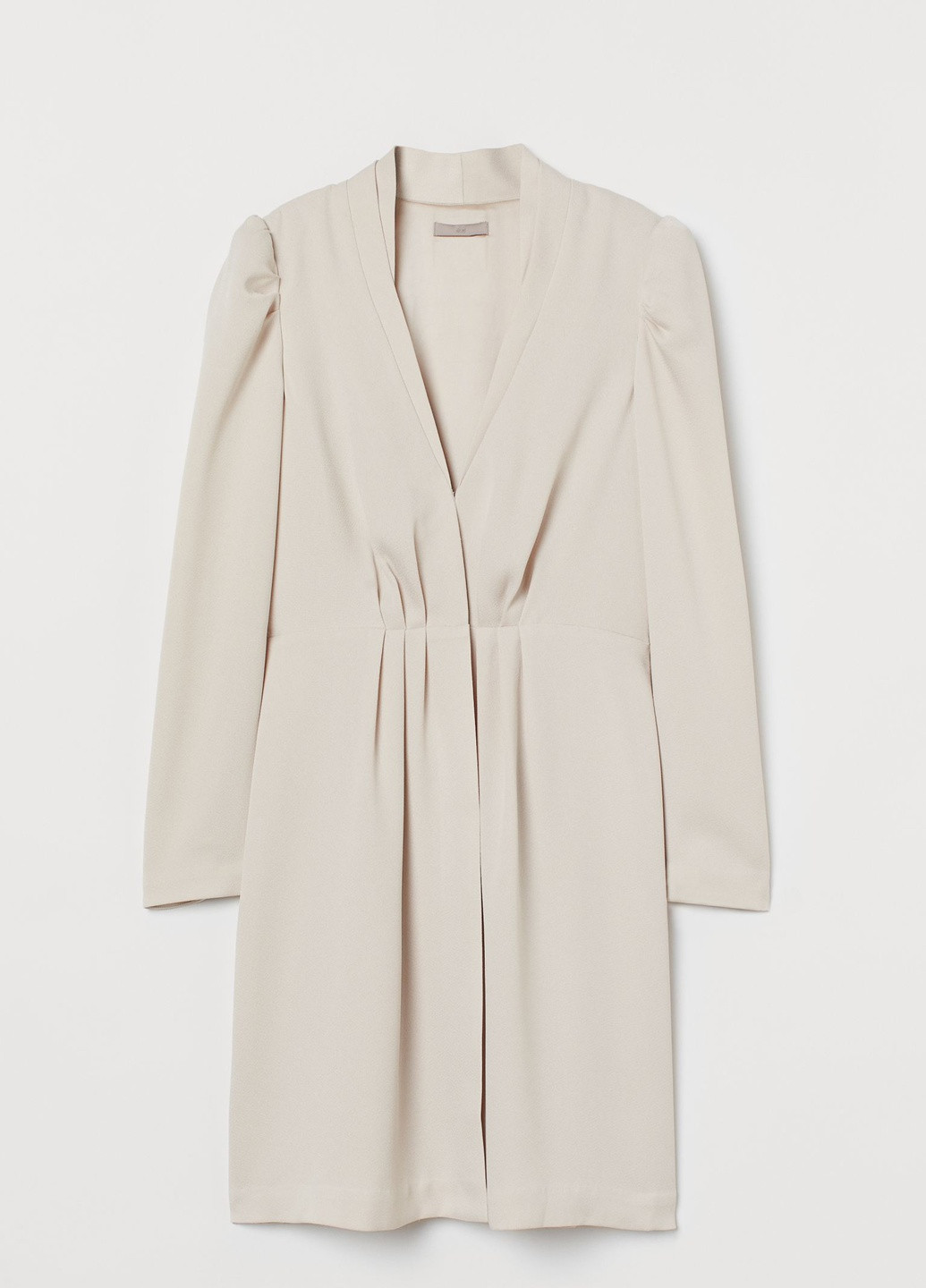 Светло-бежевое кэжуал платье H&M однотонное