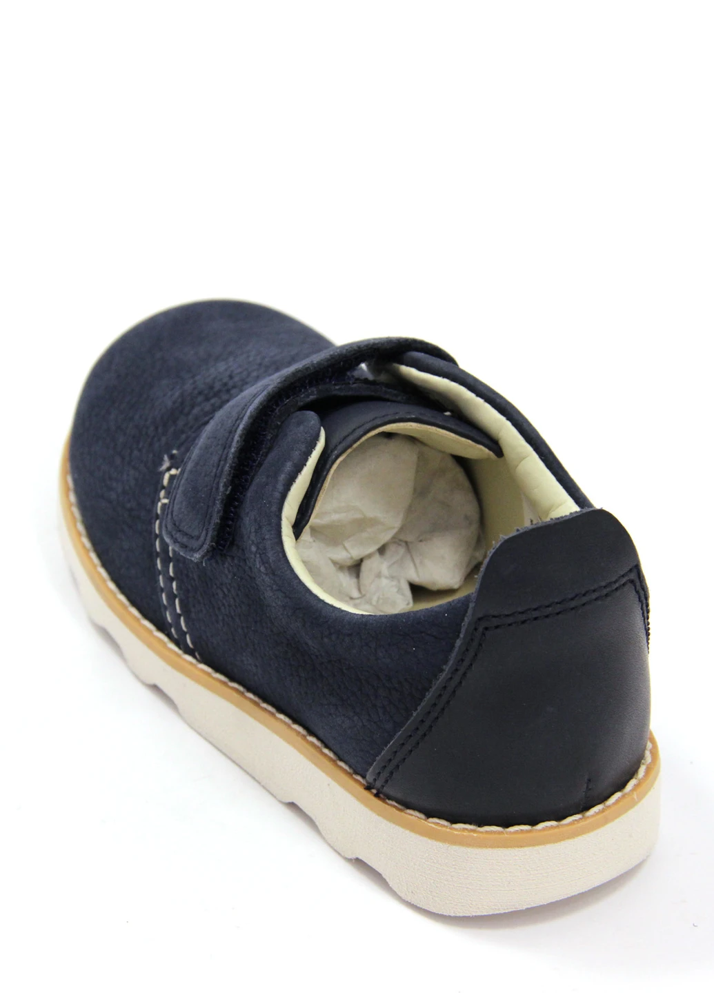 Синие туфли для мальчиков на липучке Clarks