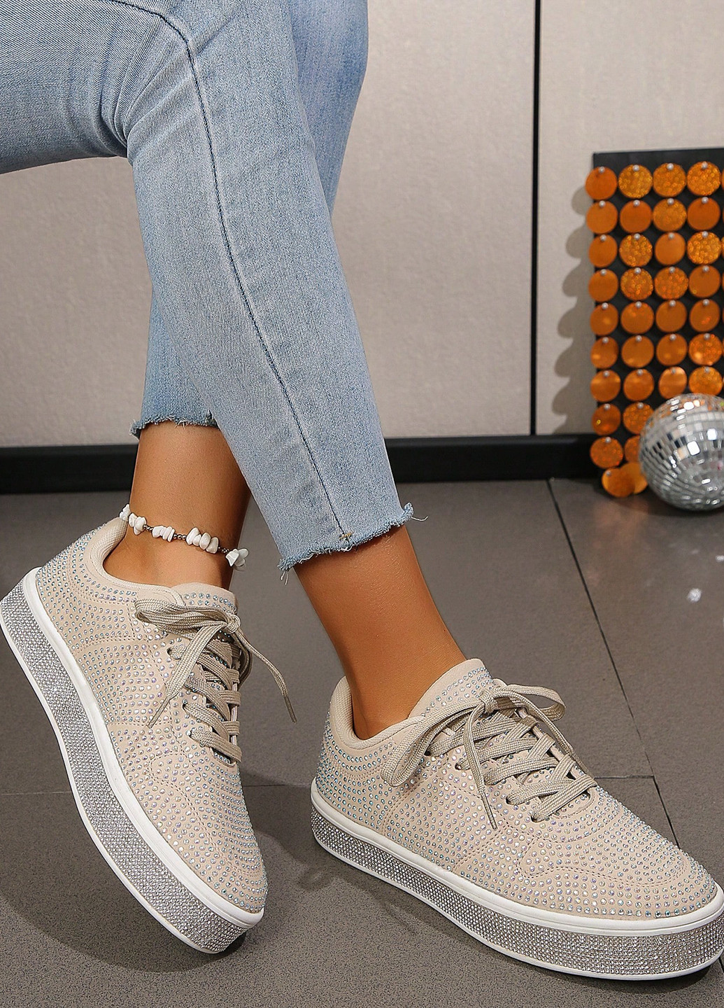 Кросівки SHEIN кремові демісезони (337992272)