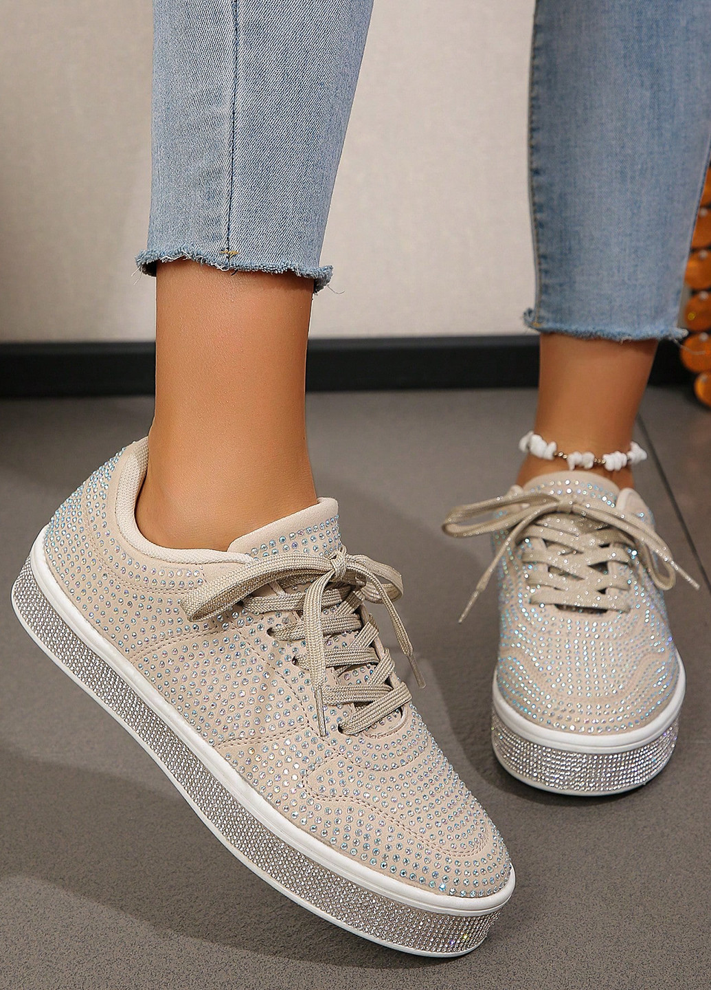 Кросівки SHEIN кремові демісезони (337992272)