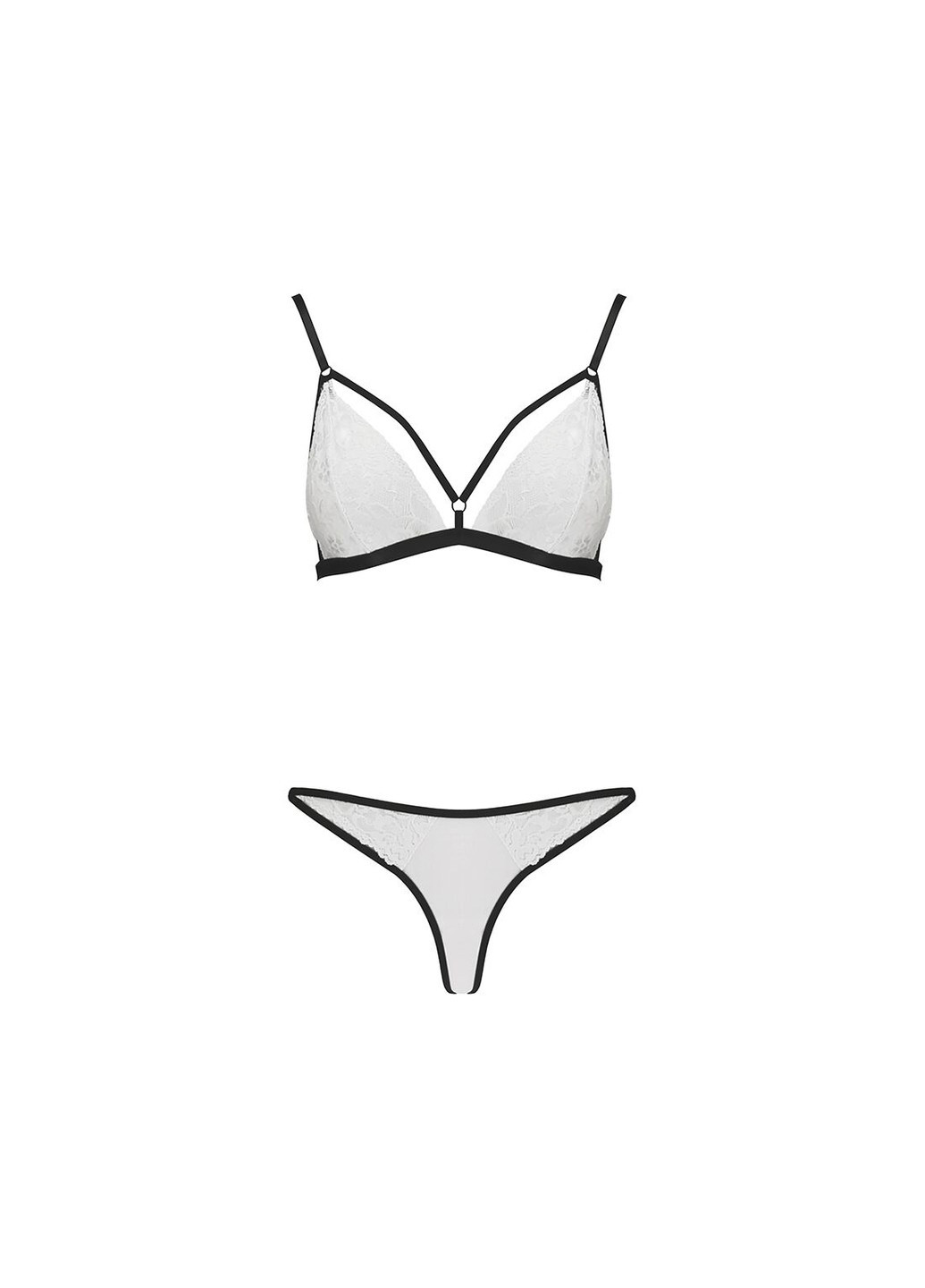 Комплект білизни ORIHIME SET white XXL/XXXL - : стрепи: ліф і трусики Passion (255459614)