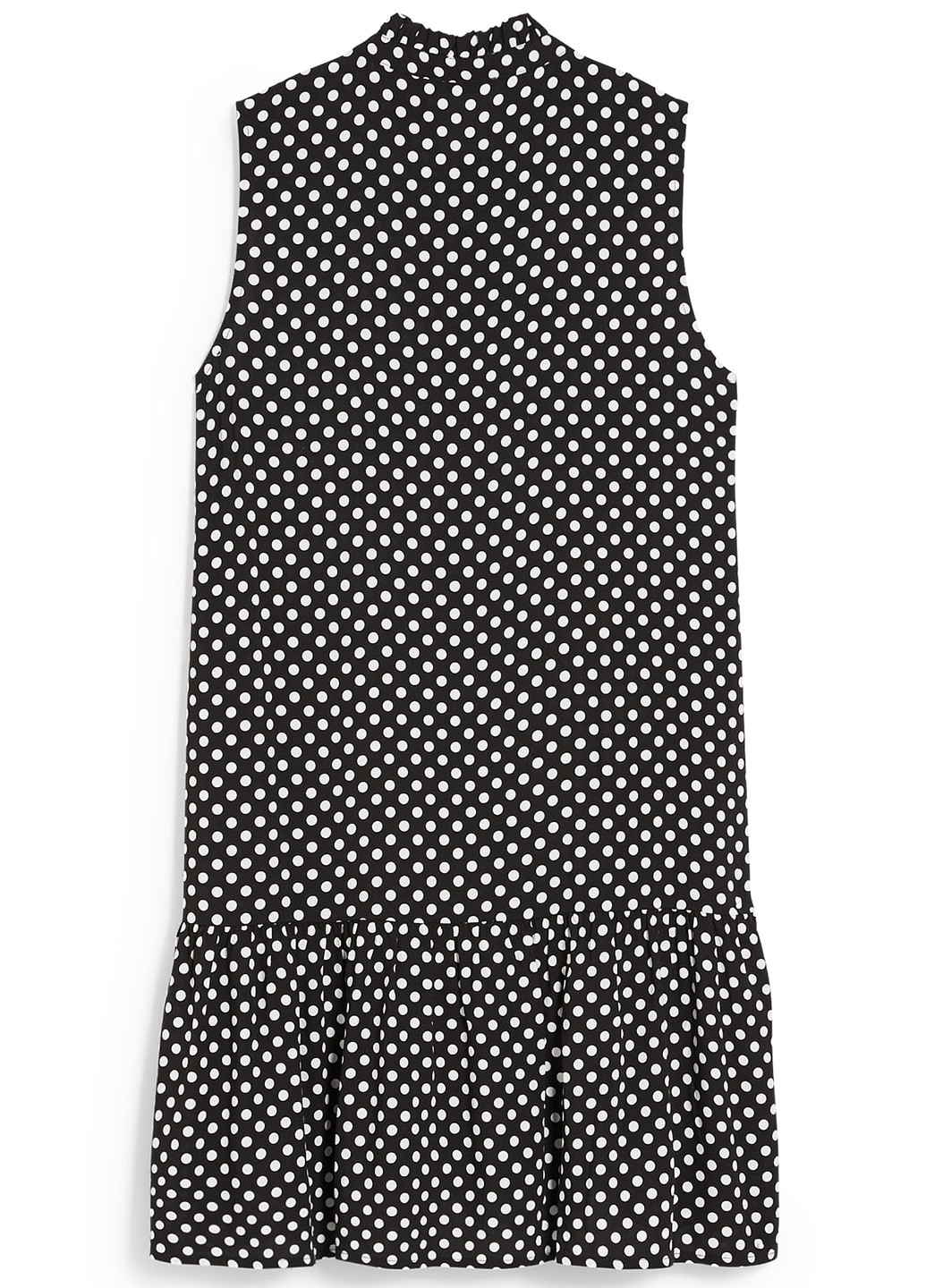 Черно-белое кэжуал платье C&A в горошек