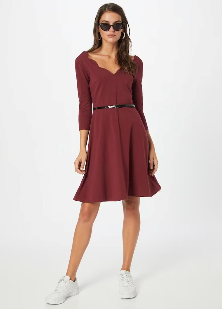 Бордовое платье About You