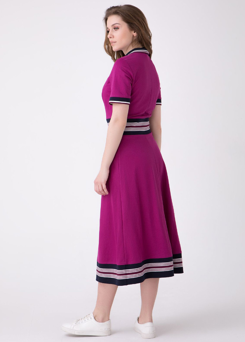 Фиолетовое кэжуал платье RicaMare однотонное