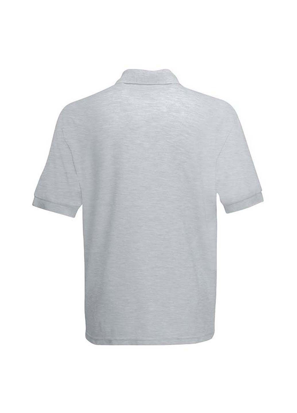 Серая футболка-поло для мужчин Fruit of the Loom