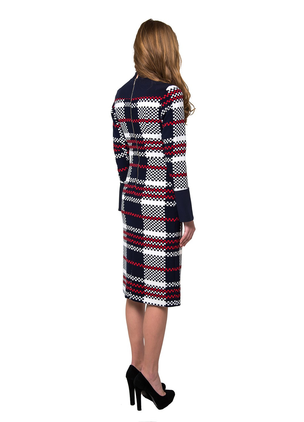 Комбінована ділова сукня хайді футляр BYURSE з абстрактним візерунком