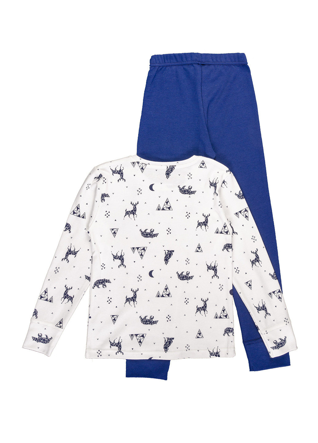 Молочная всесезон пижама для мальчика теплая начёс кофта + брюки Фламинго Текстиль