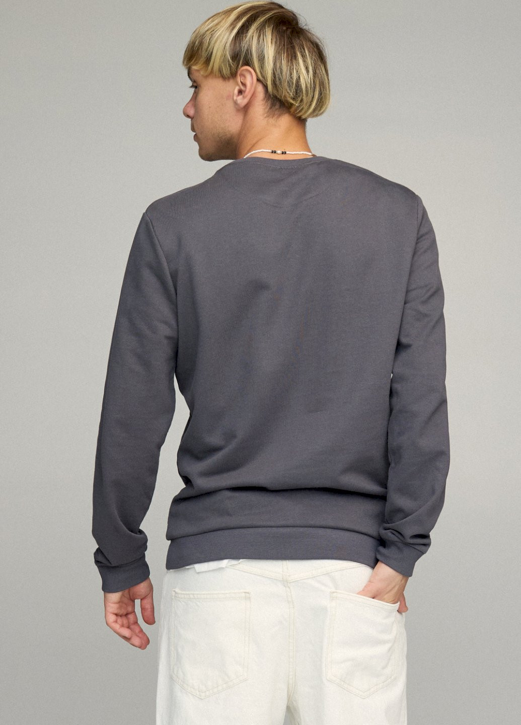 Темно-серый свитшот мужской basic /no flis/ YAPPI (252258590)