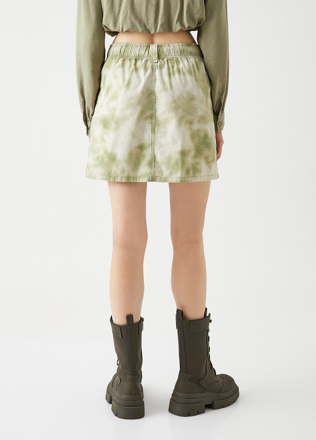 Зеленая кэжуал с абстрактным узором юбка KOTON