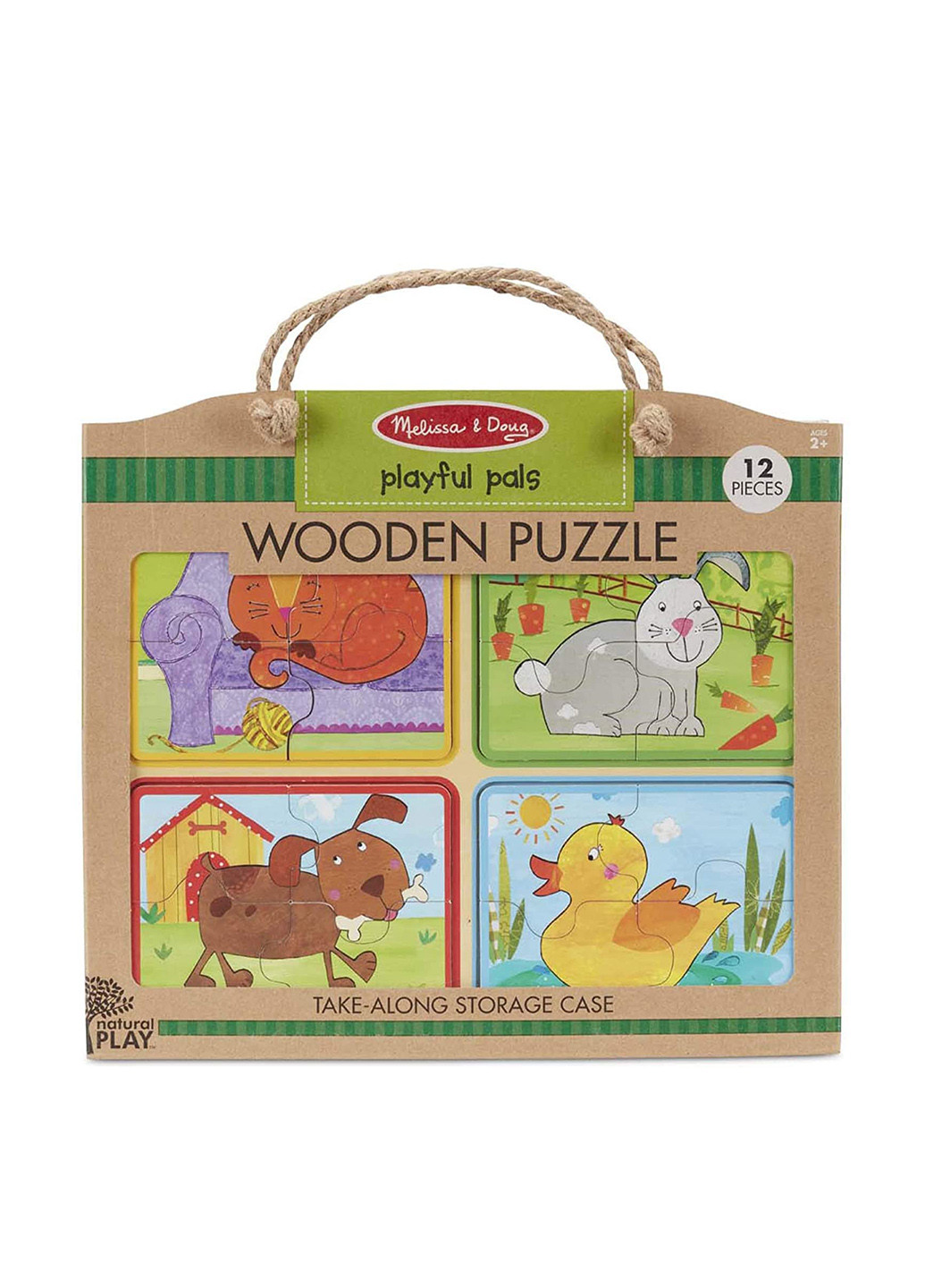 Деревянные пазлы Игривые друзья, 32х3,5х24,5 см Melissa & Doug (251711127)