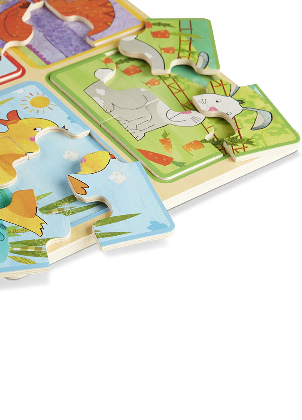 Деревянные пазлы Игривые друзья, 32х3,5х24,5 см Melissa & Doug (251711127)