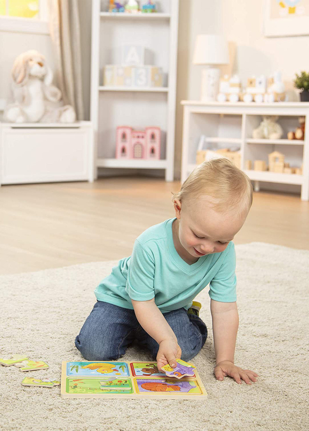 Деревянные пазлы Игривые друзья, 32х3,5х24,5 см Melissa & Doug (251711127)