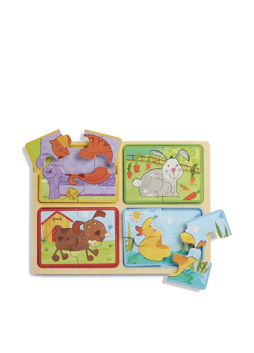 Деревянные пазлы Игривые друзья, 32х3,5х24,5 см Melissa & Doug (251711127)