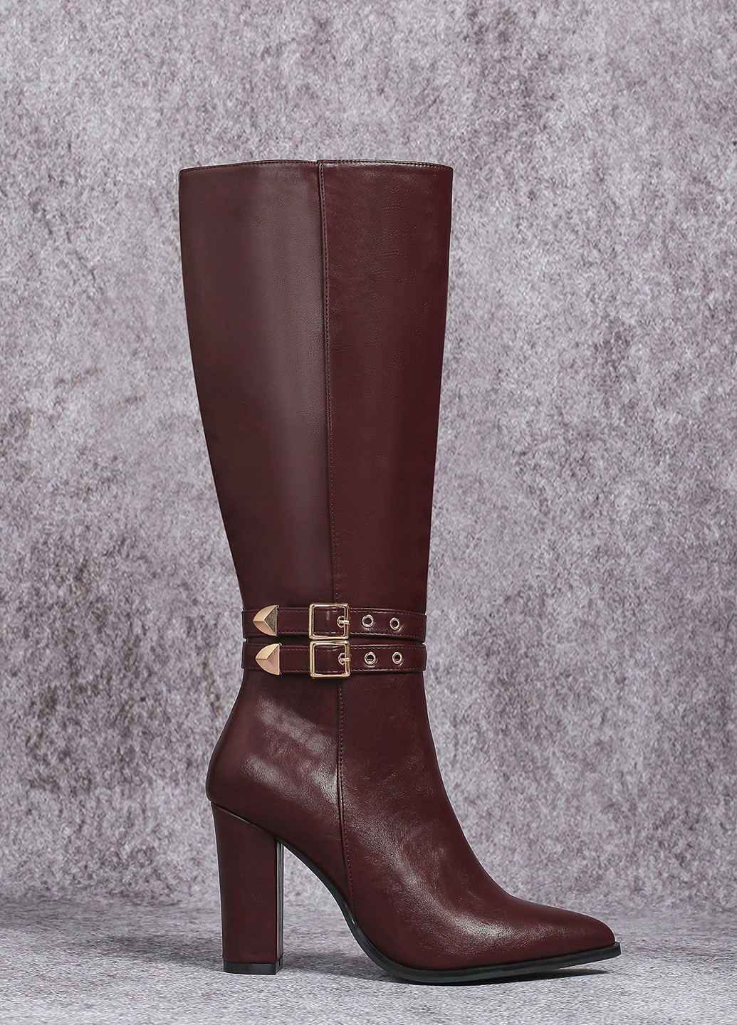 Осенние сапоги ботфорты SHEIN с пряжкой, люверсы