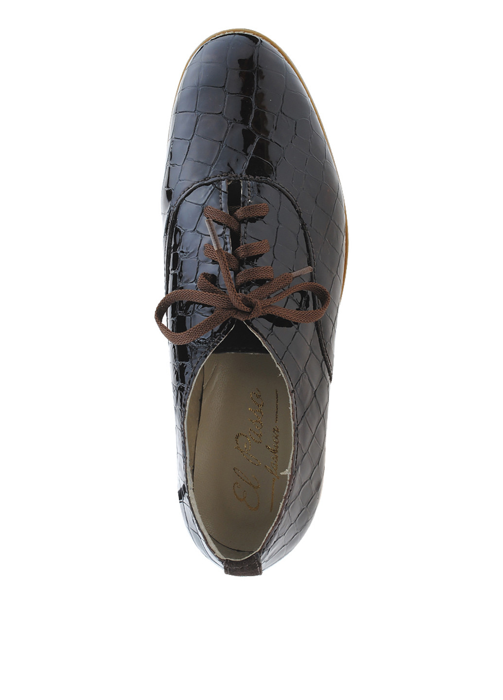 Туфлі El passo оксфорди однотонні темно-коричневі кежуали