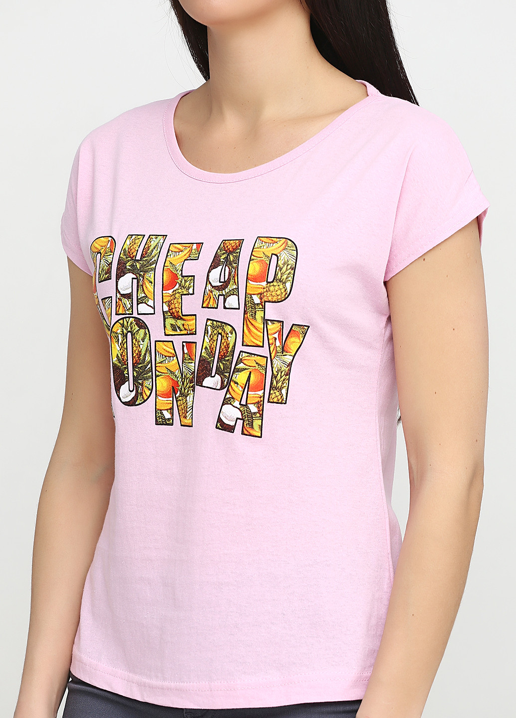 Светло-розовая летняя футболка Carla Mara