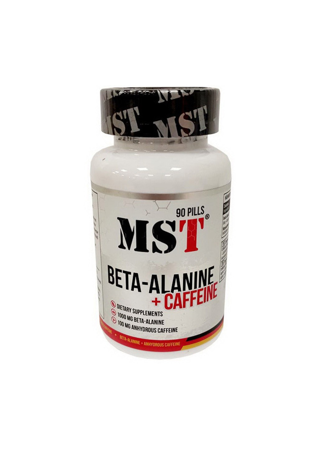 Бета аланін Beta-Alanine + caffeine (90 капсул) МСТ MST (255363135)