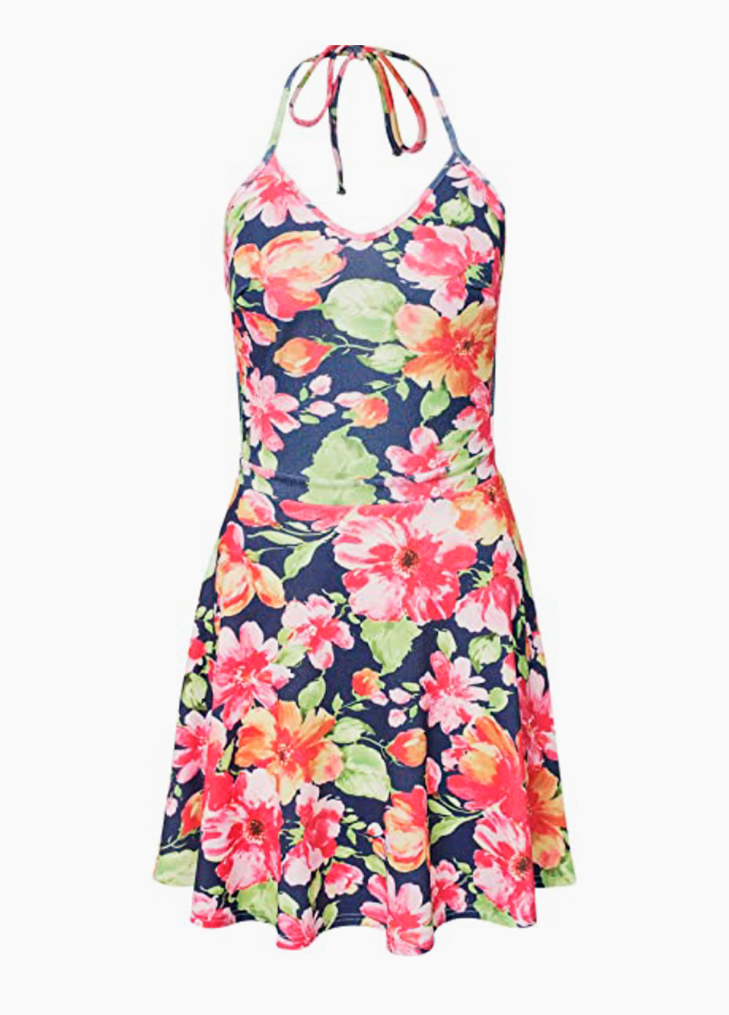 Комбинированное кэжуал платье-сарафан Club L с цветочным принтом