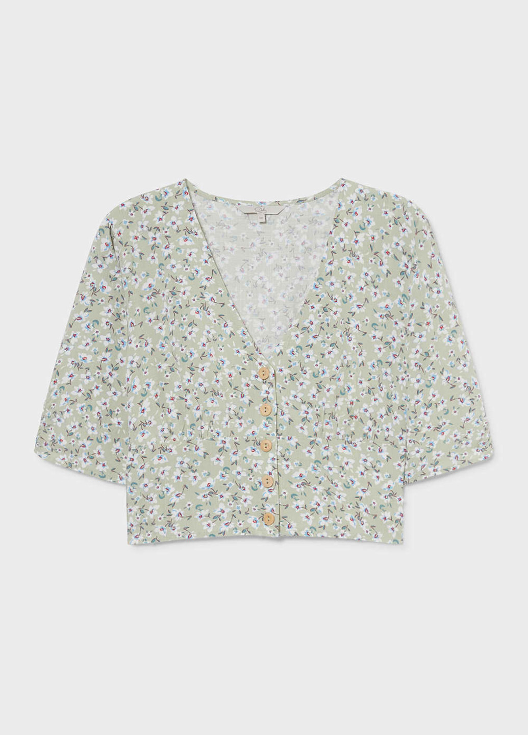 Оливковая летняя блуза C&A