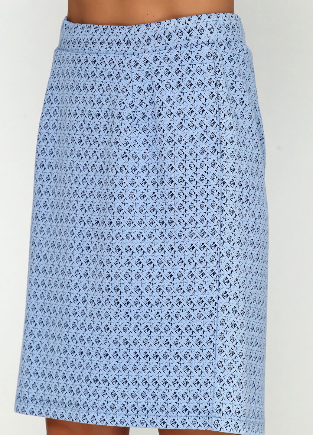 Костюм (жакет, юбка) BRANDTEX CLASSIC юбочный геометрический голубой кэжуал