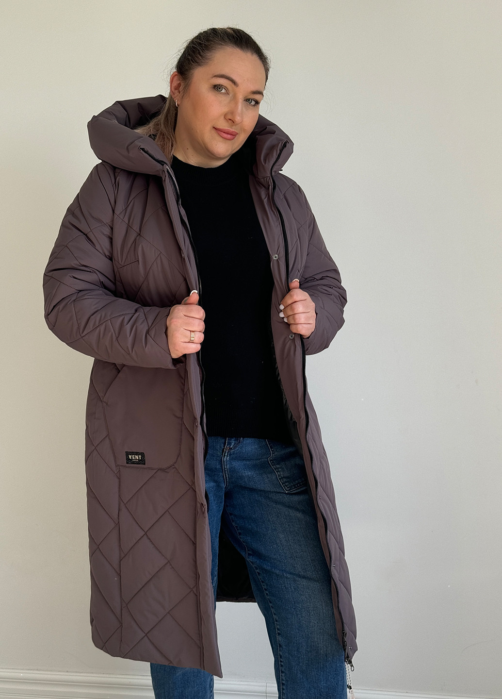 Кавова зимня куртка Eva Classic