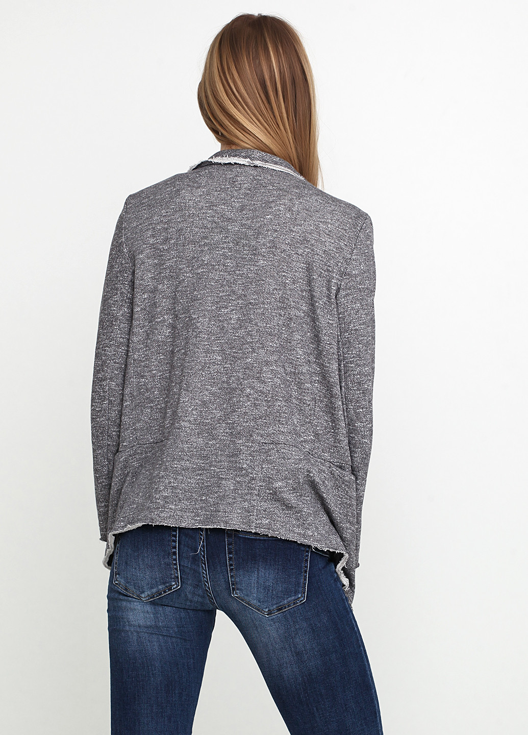 Серый женский жакет Y.TWO Jeans меланжевый - демисезонный