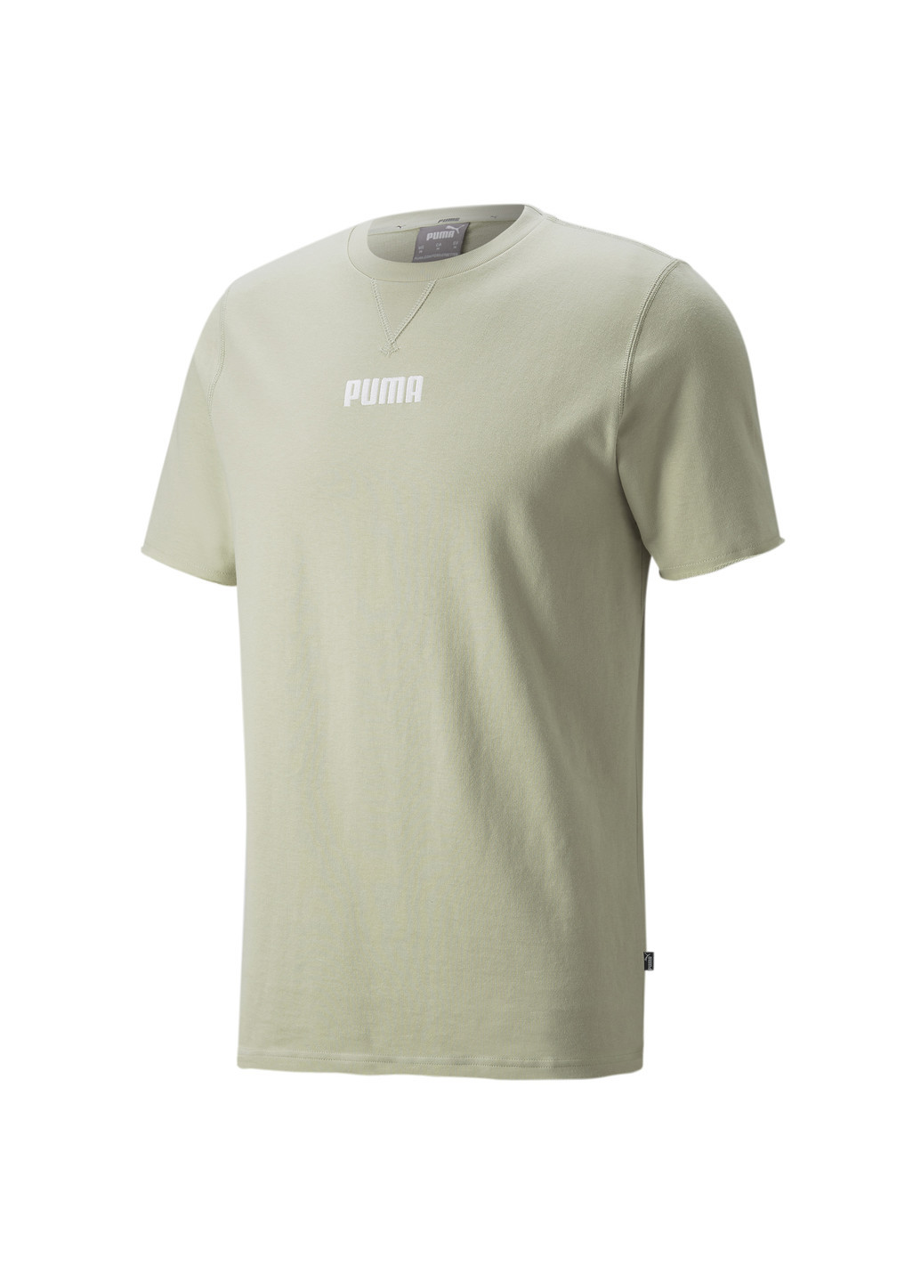 Зеленая демисезонная футболка modern basics baby terry men's tee Puma