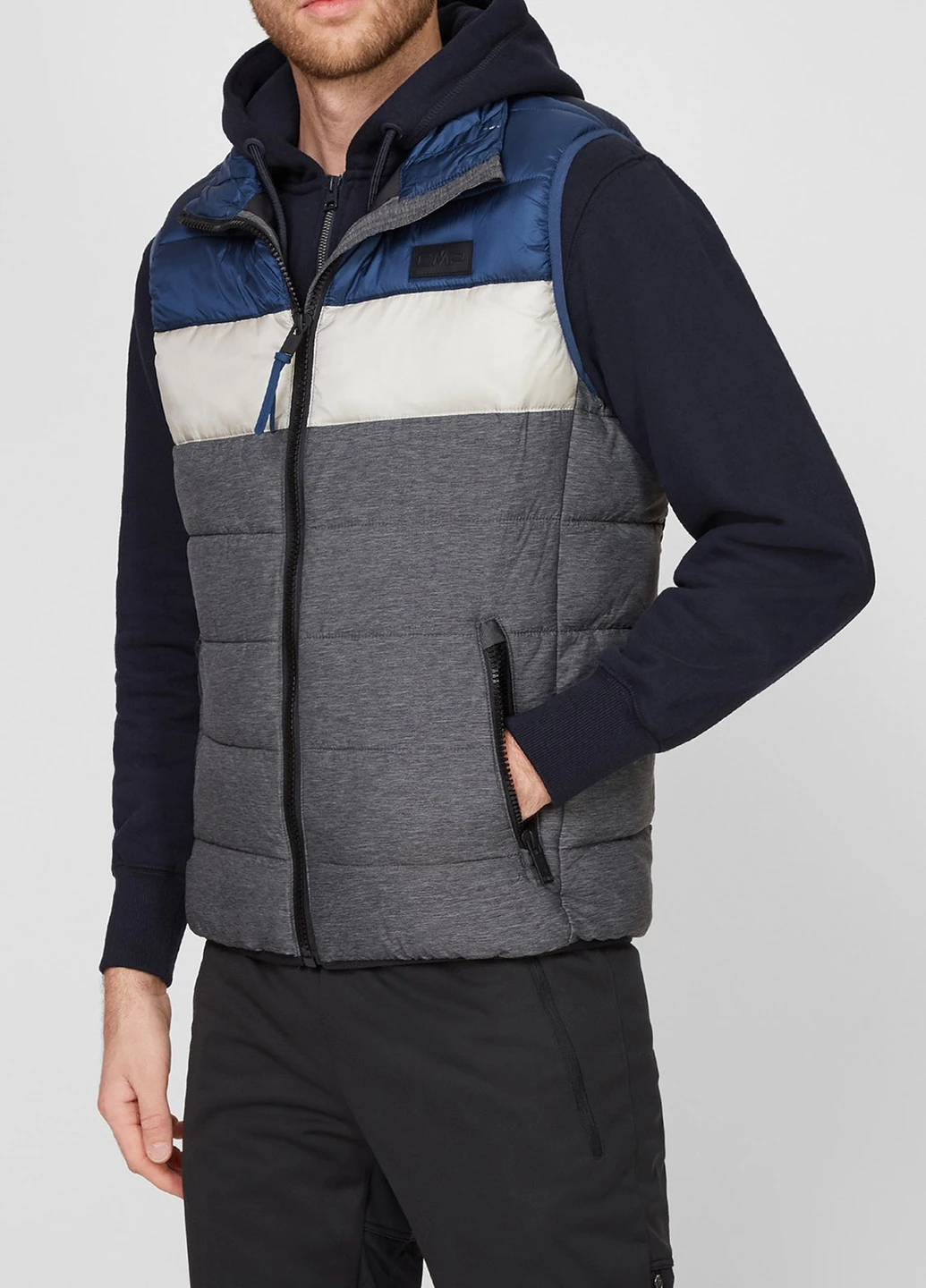 Серый утепленный жилет с логотипом Man Vest CMP (256501871)