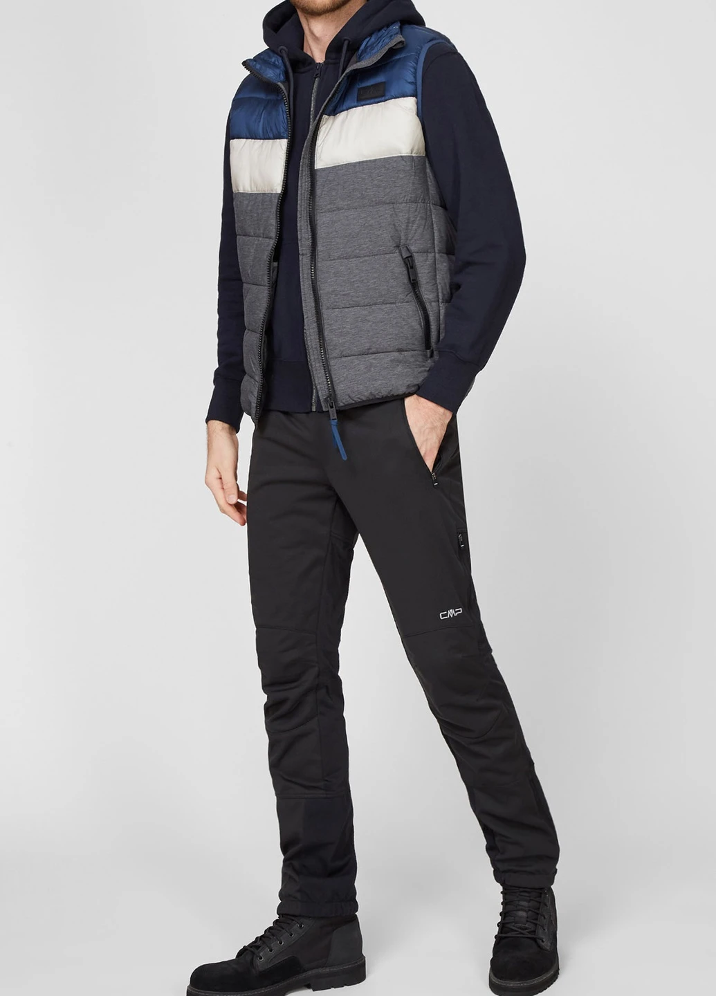 Серый утепленный жилет с логотипом Man Vest CMP (256501871)