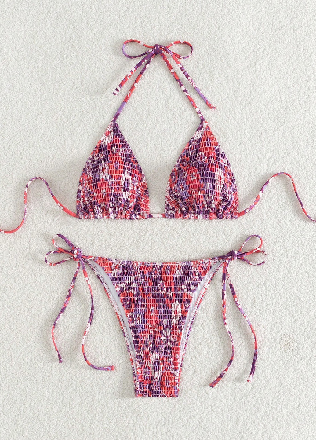 Комбінований літній купальник (ліф, трусики) бікіні SHEIN