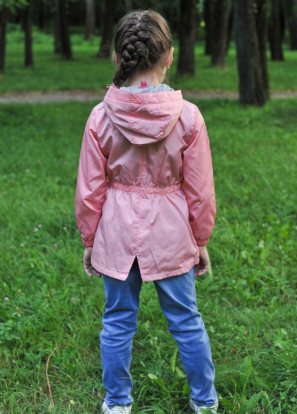 Рожева демісезонна куртка Midi Mod