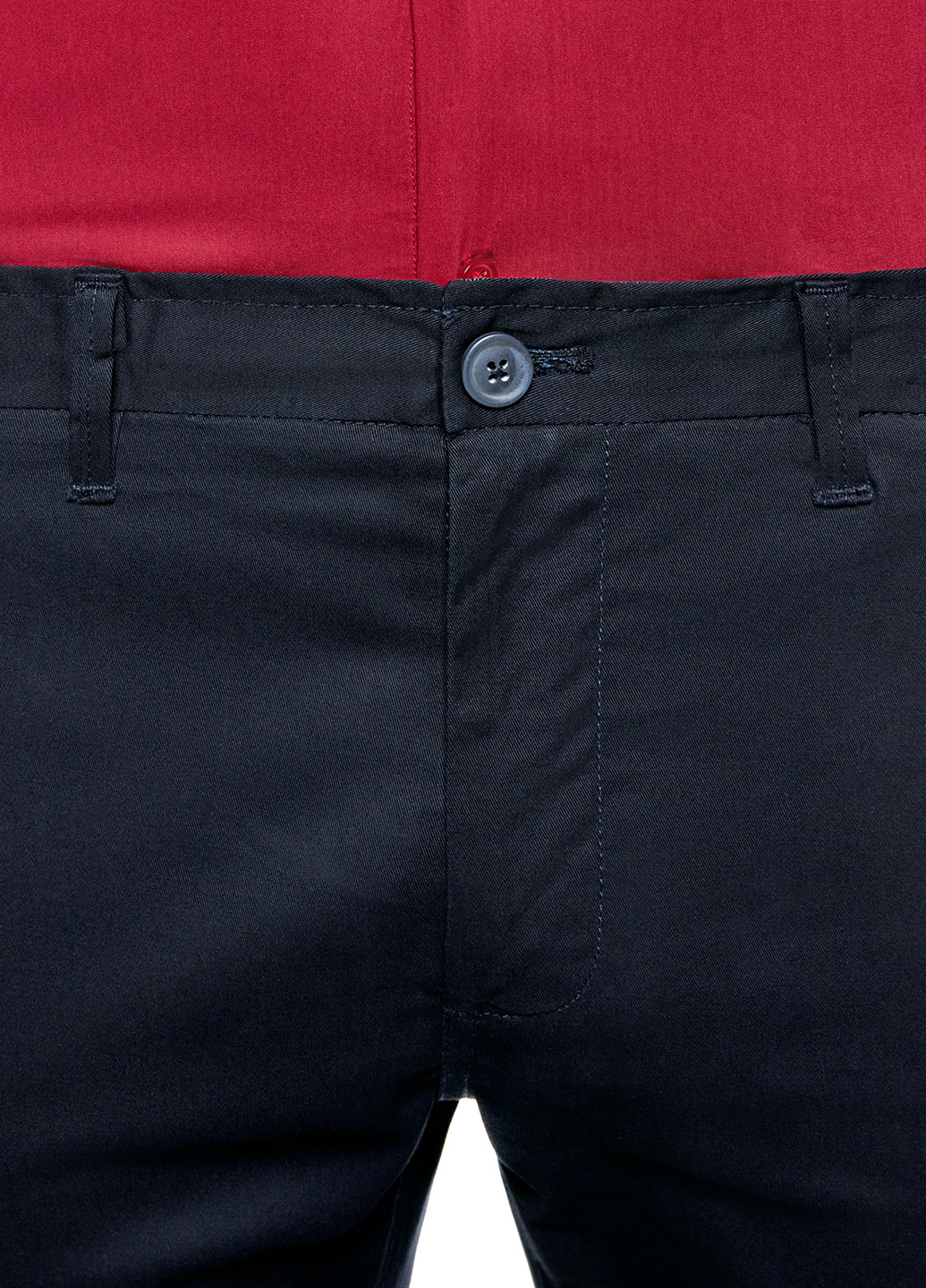 Темно-синие кэжуал демисезонные со средней талией брюки Oodji