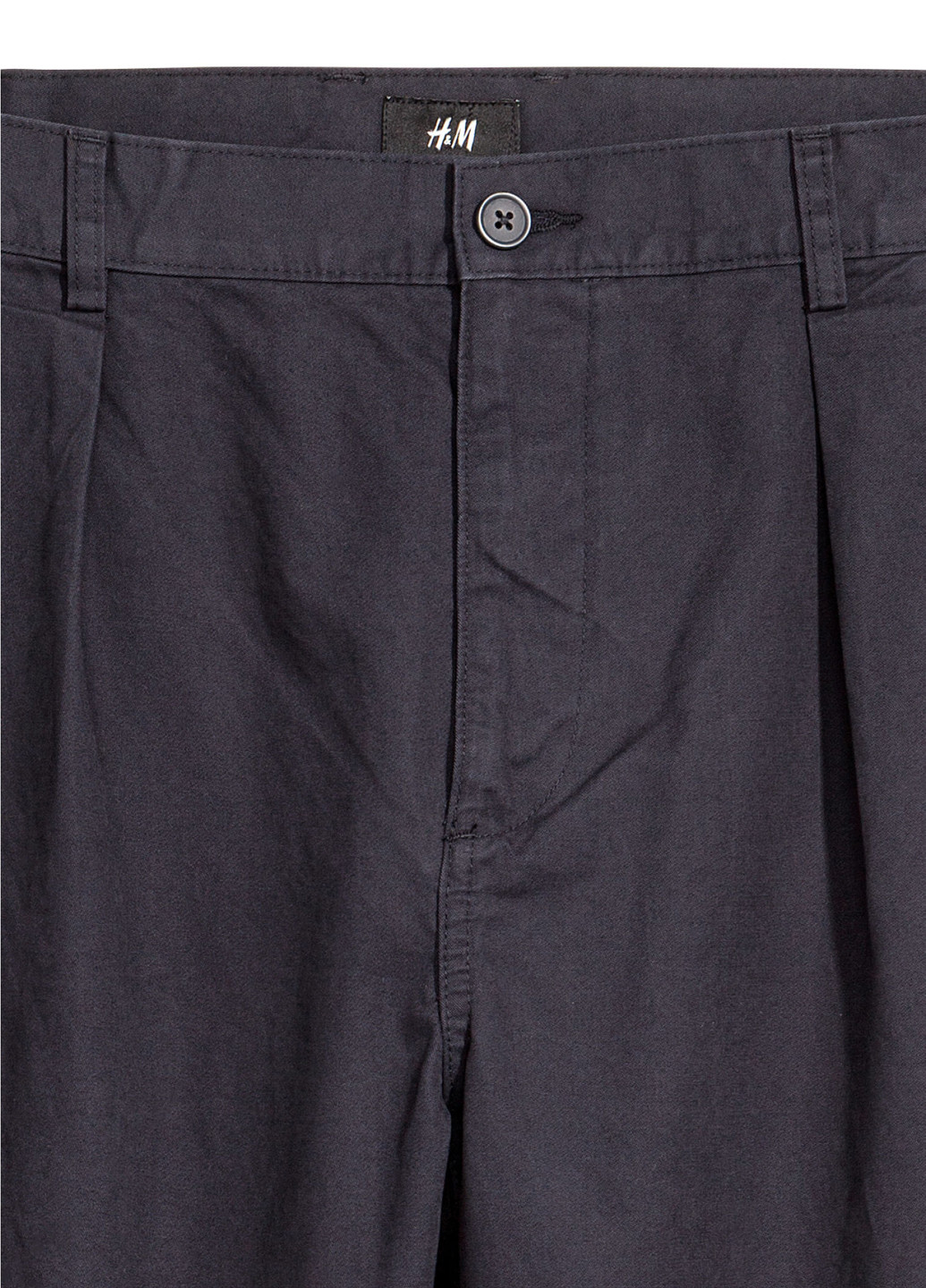 Синие кэжуал демисезонные зауженные брюки H&M